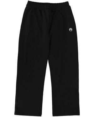 Marine Serre Jogger Pants With Logo - Blue