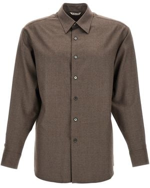 AURALEE Wool Shirt Shirt, Blouse - Brown