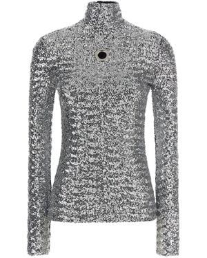 Rabanne Sequin Sweater Maglioni-Donna - Grigio