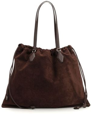 Jimmy Choo Drawstring Shoulder Bags Brown