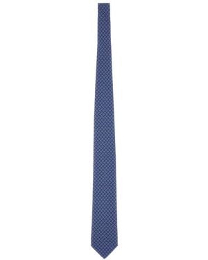 Ferragamo Silk Tie - Blue