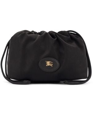 クラッチバッグ Burberry Black Canvas Horseshoe Reversible Clutch Horseshoe Crossbody Bag​ in Black - Women, Nylon | Burberry