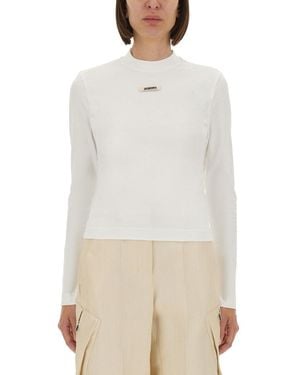 Jacquemus The Grosgrain Long-sleeved Shirt - White