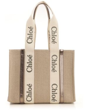 Chloé Woody Handbags - Natural