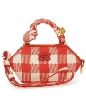 Ganni Bou Nano "vichy" Bag - Red