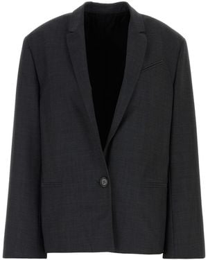 Philosophy Graphite Stretch Jersey Blazer - Black