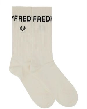 Fred Perry Socks With Logo-Uomo - Bianco