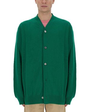 Comme Des Garcon Shirt Wool Cardigan-Uomo - Verde