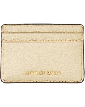 Michael Kors Card Holder With Logo - Natural
