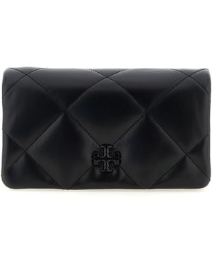 Tory Burch 'Kira Diamond Quilt' Wallet On Chain - Black