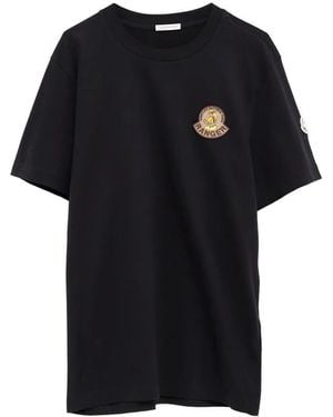 Moncler T-Shirt Con Logo Mon Duck - Nero