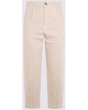 Eleventy Sand Cotton Jeans - Natural