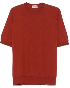 John Smedley Cotton T Shirts - Red