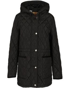 Burberry Quilted Parka Jackets Black