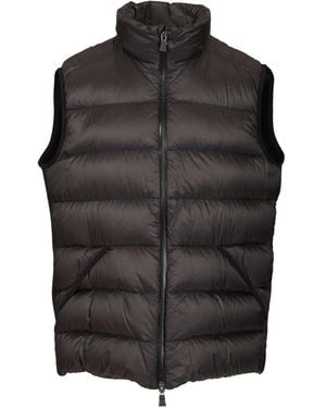 Herno Padded Hybrid Vest Tech Nylon Jackets - Black