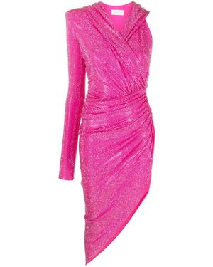 Alexandre Vauthier Abito rosa caldo con strass