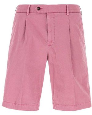 PT Torino Pleated Tailored Shorts - Pink