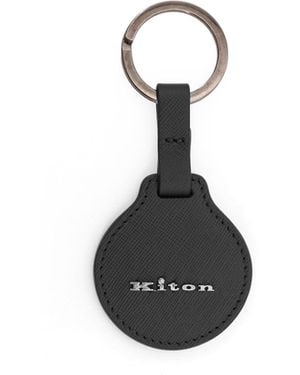 Kiton Leather Keyring - Black