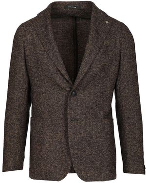 Tagliatore Montecarlo Reschina Moro 77 Lana 16 Ny 6 Cot 1 Ly Jackets - Black