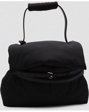 Moschino Black Leather Top Handle Bag