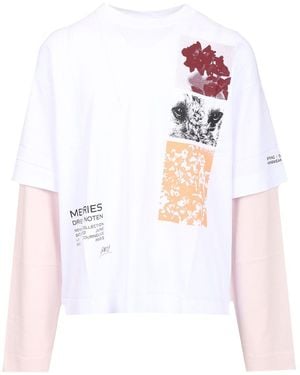 【DRIES VAN NOTEN】ヘミングス プリントダブルスリーブ Tシャツ DRIES VAN NOTEN】ヘミングス プリントダブルスリーブ Tシャツ