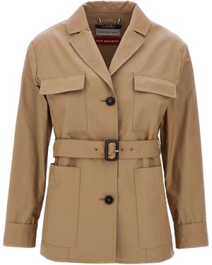 Max Mara Tambuto Oversized Organdy Parka in Green | Lyst
