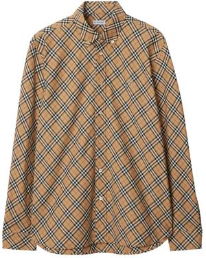 Burberry Camicie Cotone-Uomo - Neutro