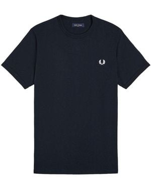 Fred Perry T-Shirt With Logo - Blue