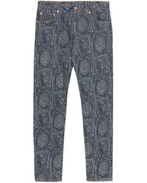 Etro Jeans Con Stampa Paisley - Blu
