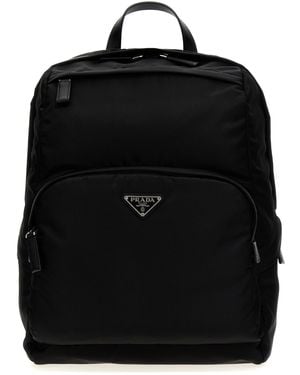 Prada Re-Nylon Backpack Backpacks - Black