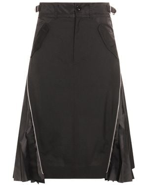 Sacai Skirts Blacks And Greys