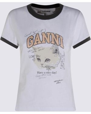 Ganni T-shirts And Polos Light And Natural - Multicolour