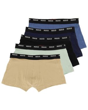 HUGO Pack Of Five Boxer Shorts - Blue