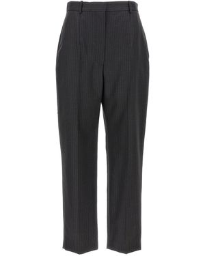 McQueen Pinstripe Pantaloni Grigio