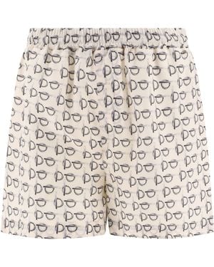Burberry Pantaloncini Motivi B - Neutro