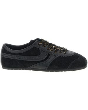 Dries Van Noten Suede Sneakers Nero-Donna