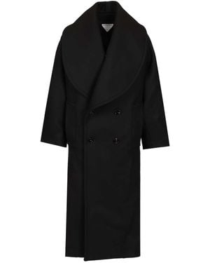 Bottega Veneta Double-Breasted Coat - Black