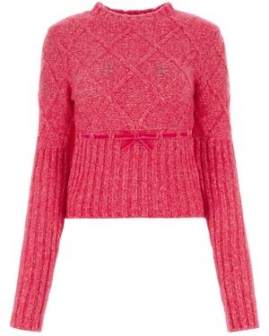Cormio Fuchsia Wool Blend Sweater - Red