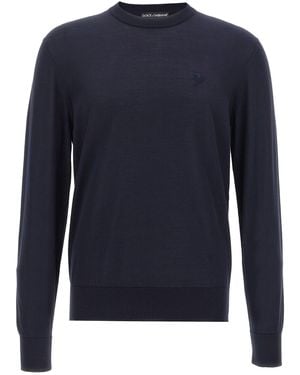 Dolce & Gabbana Logo Embroidery Jumper Jumper, Cardigans - Blue