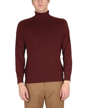 BOSS Rib Knit-Uomo - Rosso