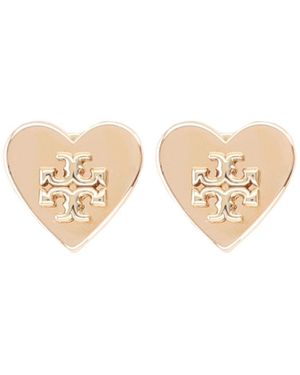 Tory Burch "kira Heart" Earrings - Natural