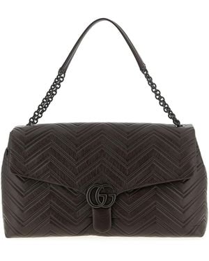 Gucci Gg Marmont Shoulder Bags - Black