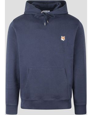 Maison Kitsuné Fox Head Hoodie - Blue