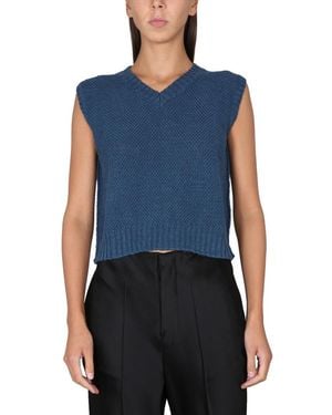 Maison Margiela Basket Stitch Sweatshirt - Blue