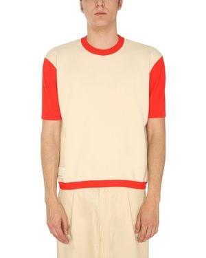 Sunnei T-Shirt With Contrasting Profiles-Uomo - Arancione