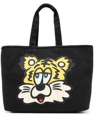 KENZO Tote Bags Cotone-Uomo - Nero