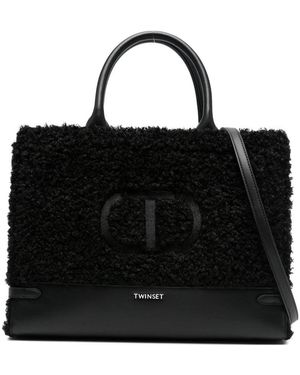 Twinset Tote Bags - Black