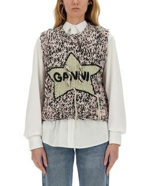 Ganni Wool Vest - Grey