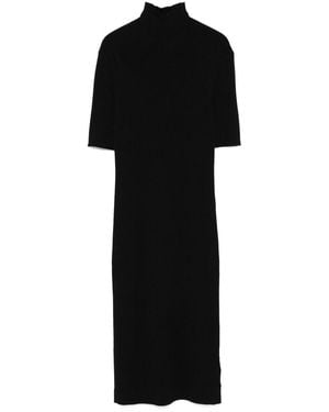 Calvin Klein Comfort Knit Mock Neck Dress - Black