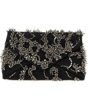 Dries Van Noten Bead Bag Clutch Nero-Donna